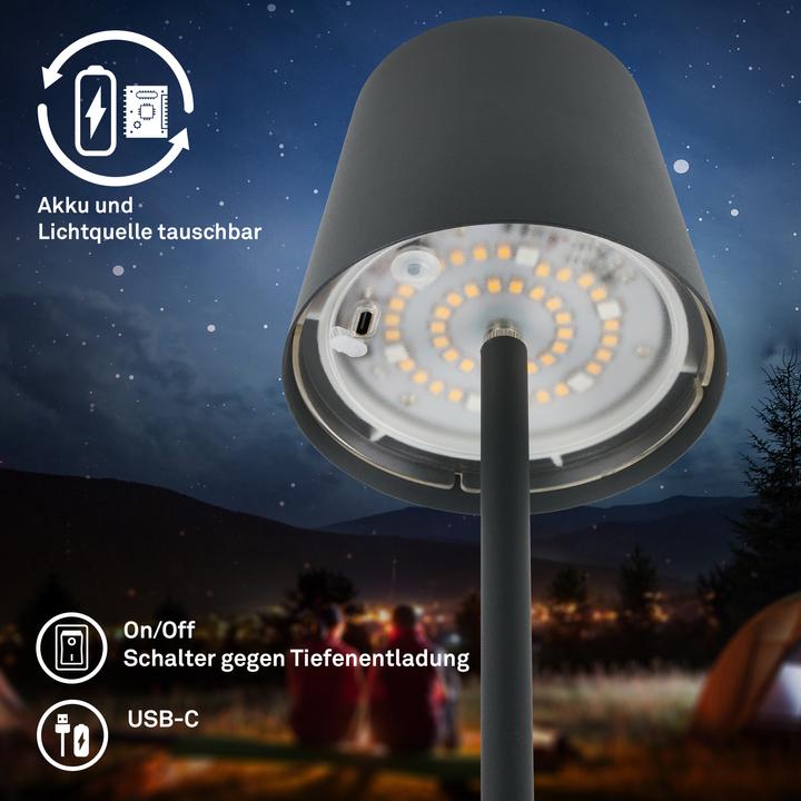 Image du produit Briloner RGB/W Accu floor lamp, IP44, anthracite