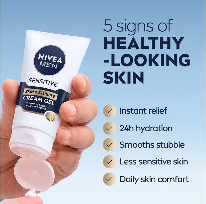 Produktbild NIVEA Sensitive Bart & Gesicht Pflege-Gel (50 ml)