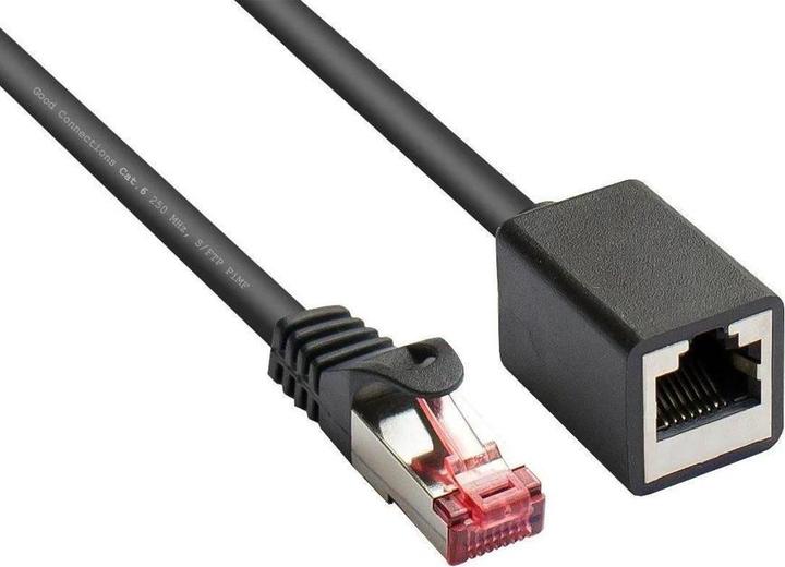 Actual product image Varia SO-37005 - RNS patch cable extension with latching nose protection, Cat. 6, SFTP, PiMF, black, 5m (S/FTP, CAT6, 5 m)