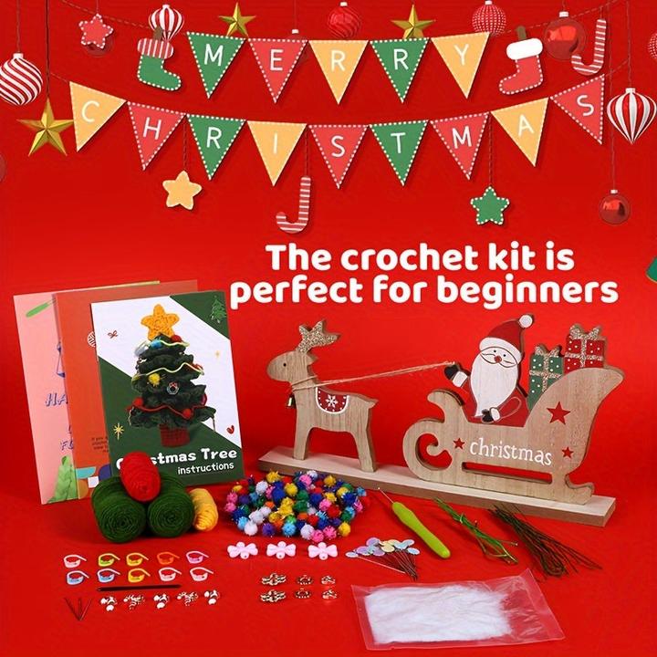 Produktbild Activity Board Häkelsets für Anfänger, Weihnachtshäkelsets für Erwachsene Anfänger, komplettes