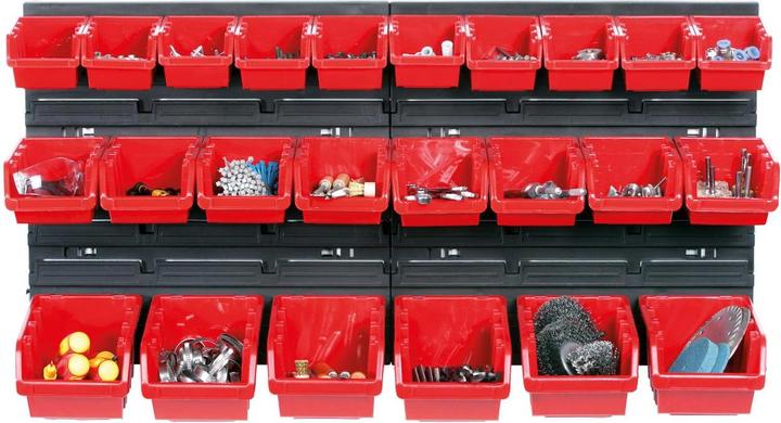 Actual product image Kistenberg Hanging wall with 24 toolboxes ORDERLINE 800x165x400 (Plastic)