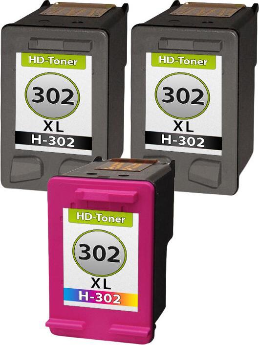 Image du produit Druckfuxx 3x TINTE PATRONEN für HP 302 XL Envy 4520 4521 4522 4524 4525 4526 452