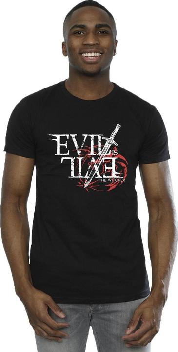 Immagine prodotto Netflix The Witcher Evil Is Evil Maglietta Uomo (M)