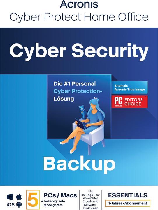 Produktbild Acronis Cyber Protect Home Office Essentials (5 User, 1 Geräte/User, 12 Monate)