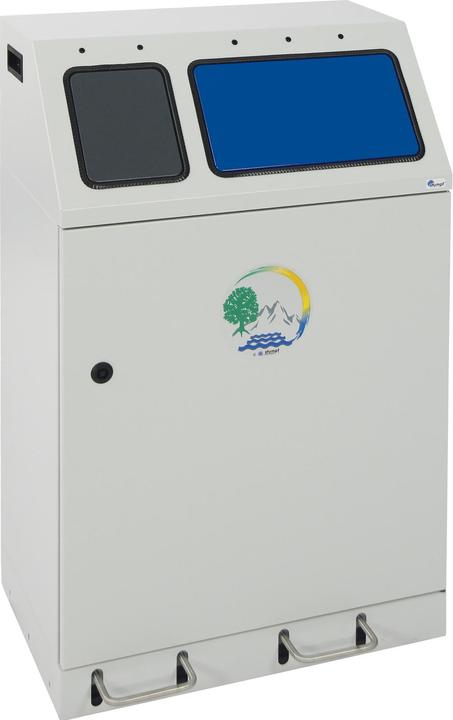 Immagine prodotto Contenitore per la raccolta differenziata, in acciaio, capacità 60 + 30 l (90 l)