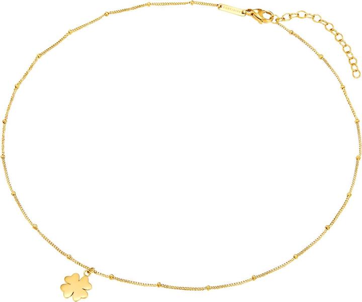 Immagine prodotto Eastside Catena da donna a quadrifoglio in acciaio inossidabile e oro giallo 40,0 cm di base + 5,0 cm di (Acciaio inossidabile, 40 - 45 cm)