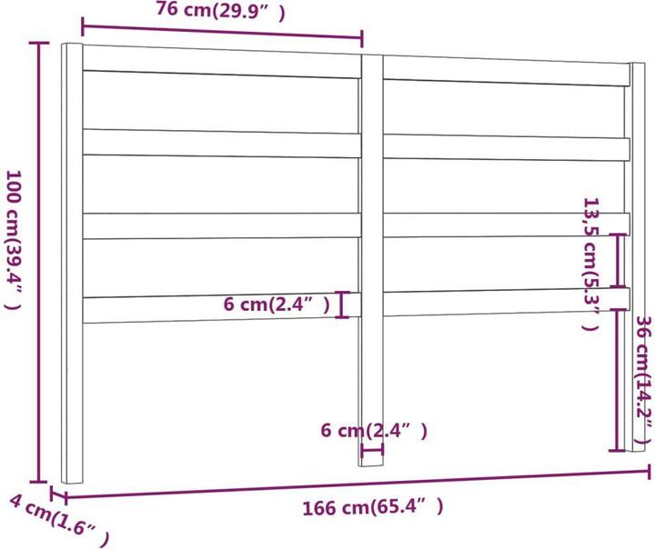 Actual product image VidaXL Batsheva (166 x 4 x 100 cm)