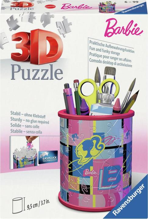 Image du produit Ravensburger 3D Puzzle 11585 - Utensilo Barbie - Porte-stylo pour les fans de Barbie de 6 ans et plus (54 pièces)