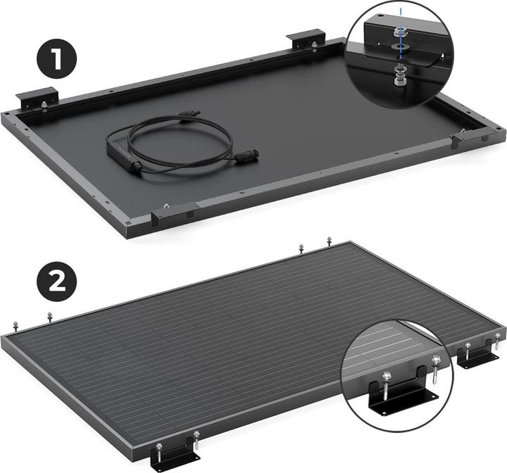 Actual product image EcoFlow Rigid Solar Panel Mounting Feet (Solar system mounting material)