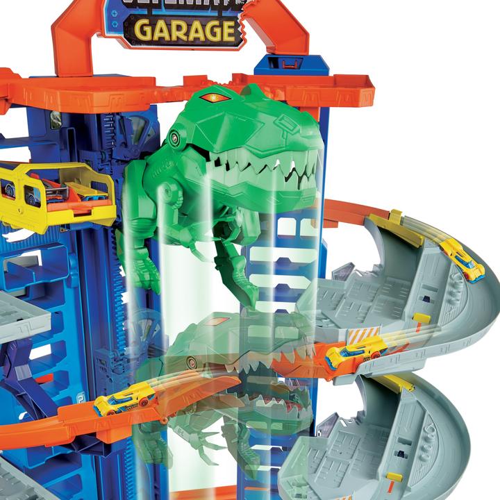 Immagine prodotto Hot Wheels Parcheggio della City Megacity con attacco di T-Rex