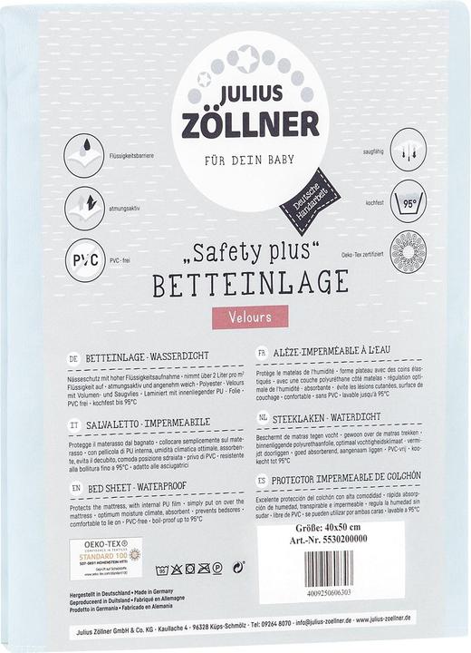 Actual product image Julius Zöllner Waterproof bed pad "Safety Plus" (70 x 140 cm)