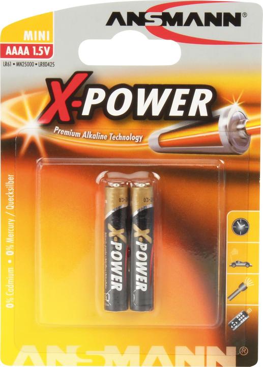 Actual product image Ansmann X-Power (2 pcs., AAAA, 500 mAh)
