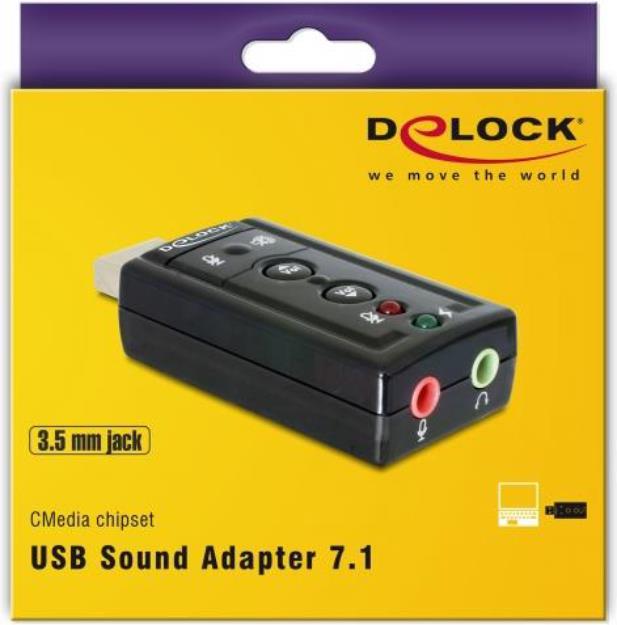 Actual product image Delock USB Sound Adapter 7.1 (USB 2.0)