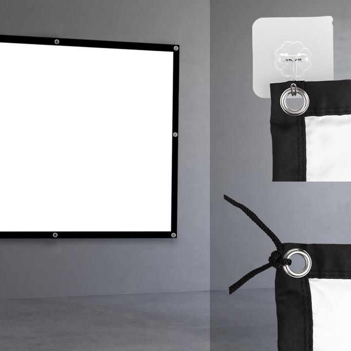 Produktbild Maclean Projektionswand 120 240x180cm 4:3 25mm Rand Spannhaken MC-169 (120.08", 4:3)