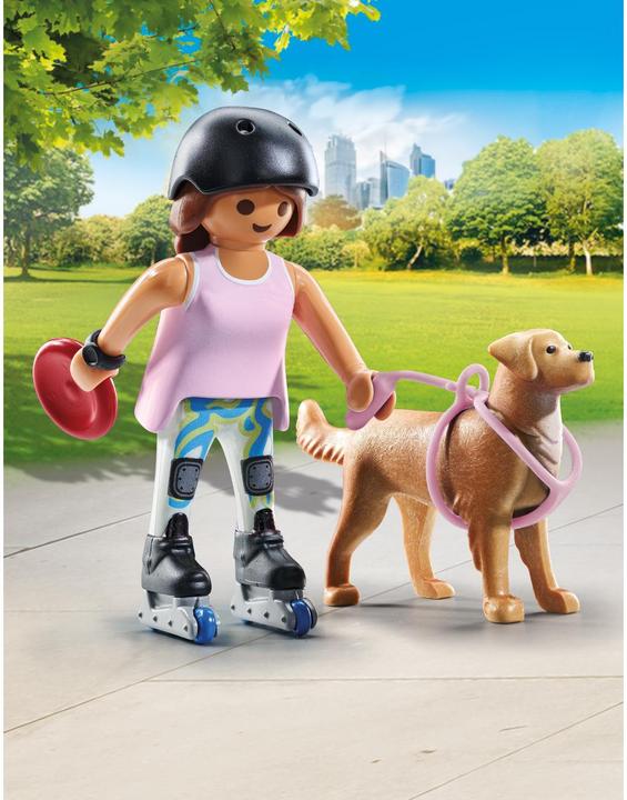 Image du produit Playmobil 71739 Femme en rollers avec retriever (71739, Playmobil City Life)