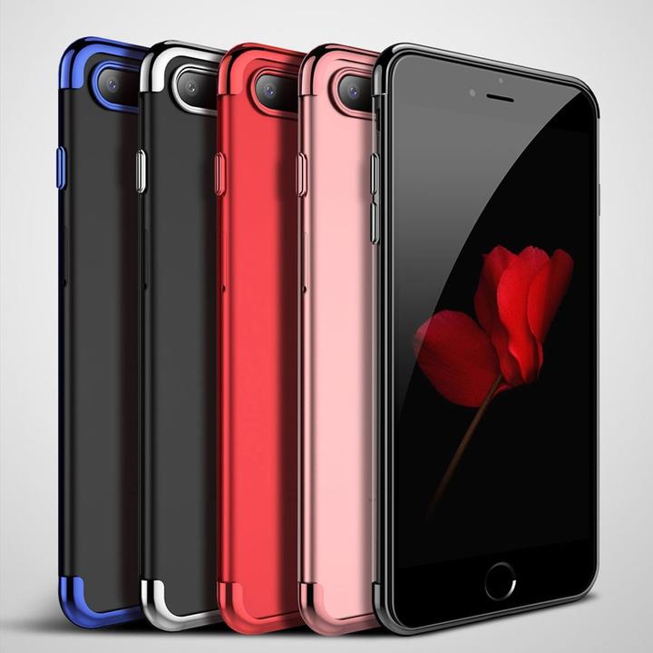 Produktbild König Design Apple iPhone 7 Plus Hülle Case Handy Cover Schutz Etui Schutzhülle Bumper Silber (Apple iPhone 7 Plus)