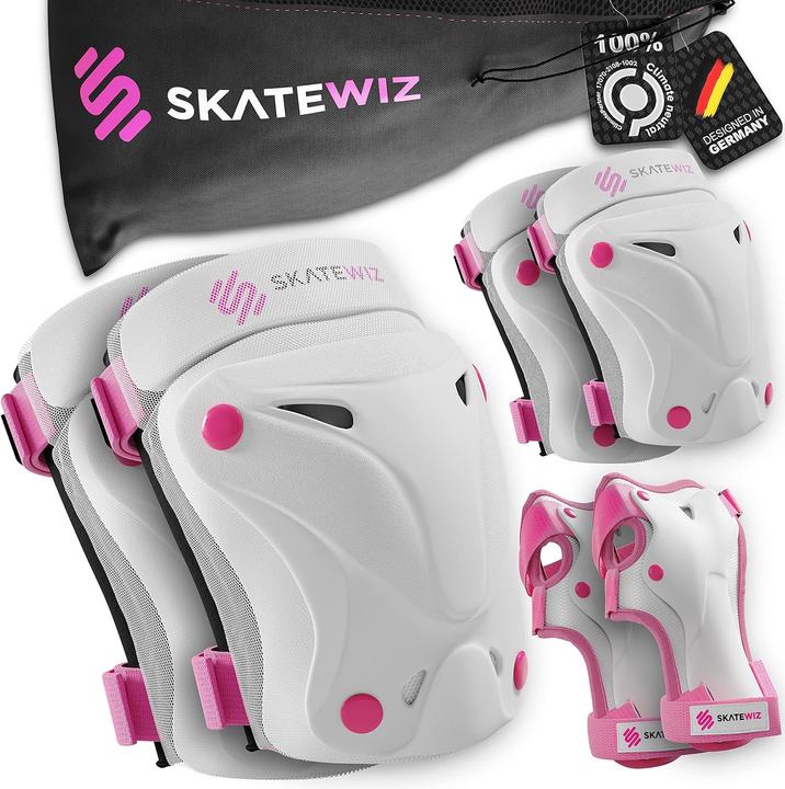 Actual product image Skatewiz Kinder Protektoren Set (XS, Knee pad, Wrist protectors, Elbow protectors, 6 pieces)