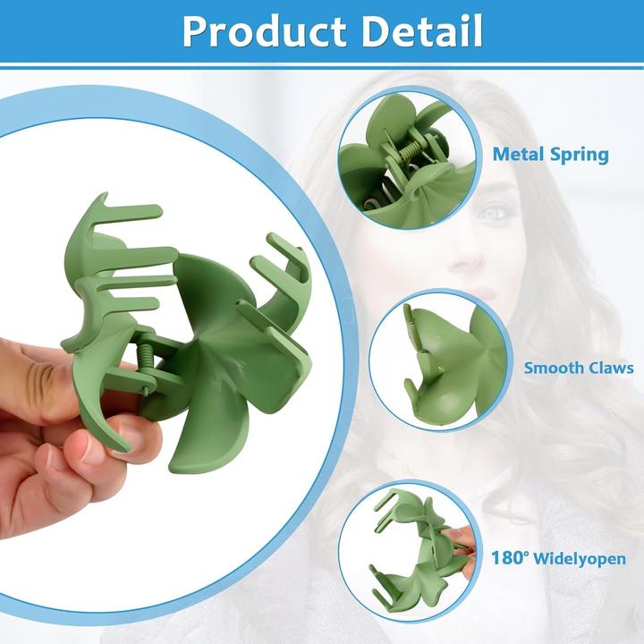 Image du produit ASMI 4 pièces de griffes à cheveux, pinces à cheveux fleurs (4 pcs)