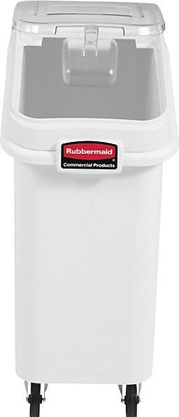 Produktbild Rubbermaid verschliessbare Box Vorratsystem weiss 79 L inklusive Schiebedeckel und Spaten, auf Rollen