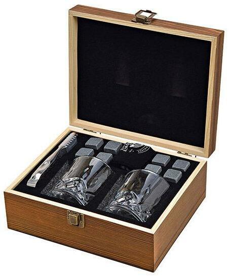 Produktbild G. Wurm Whisky Stein Set, Eiswürfel aus Basalt Stein 2x2x2 (3 dl, 6 x, Whiskygläser)