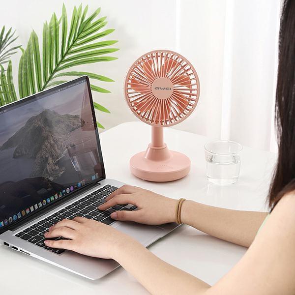 Productafbeelding Awei Mini Wiatrak biurkowy F29 czarny/zwart