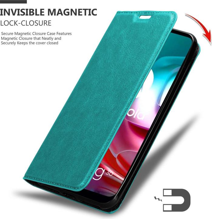 Image du produit Cadorabo Book Invis. Étui magnétique (Motorola Moto G10, Motorola Moto G30)
