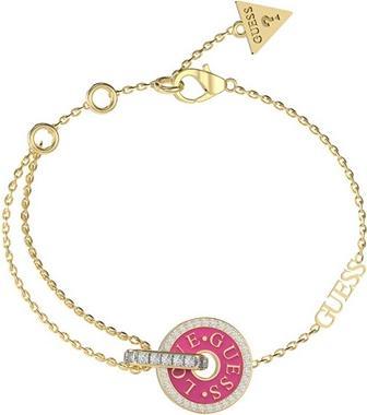 Image du produit Guess Fashion bracelet plaqué or avec zircons Love JUBB04078JWYGFC - Longueur : 18.5 cm (18.50 cm)