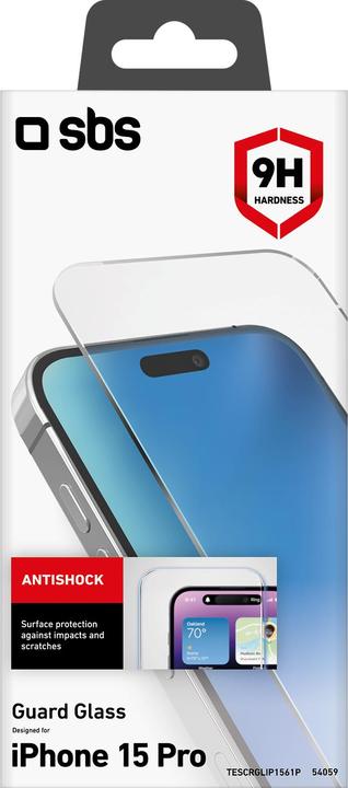 Produktbild SBS Guard Glass (1 Stück, Apple iPhone 15 Pro)