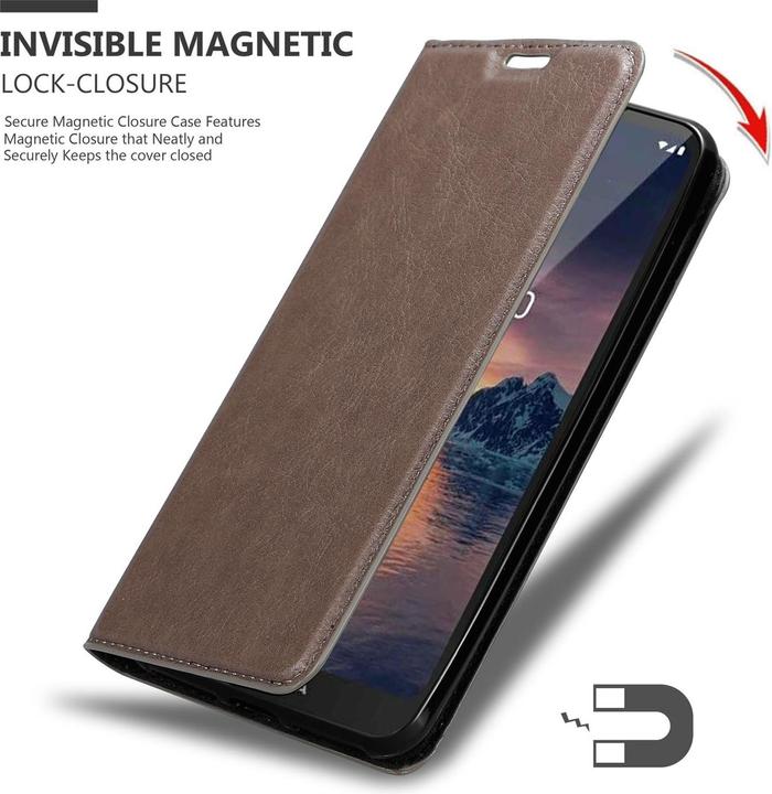 Actual product image Cadorabo Book Invisible Magnet Cover (Nokia 1.3)