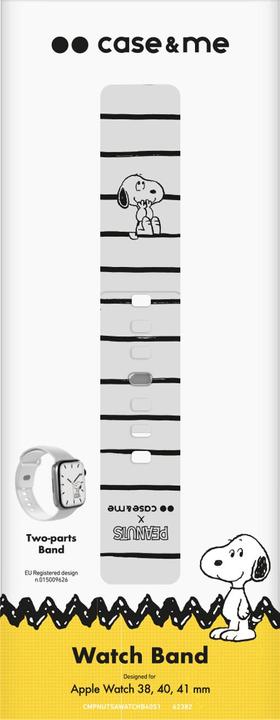 Image du produit Caseme Strap pour Apple Watch 38/40/41mm sur le thème des Peanuts (38 mm, 40 mm, 41 mm, Silicone)