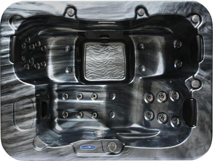 Image du produit Home Deluxe Jacuzzi d'extérieur BLACK PEARL, 27 jets de massage, éclairage, escalier et couverture thermique, 3