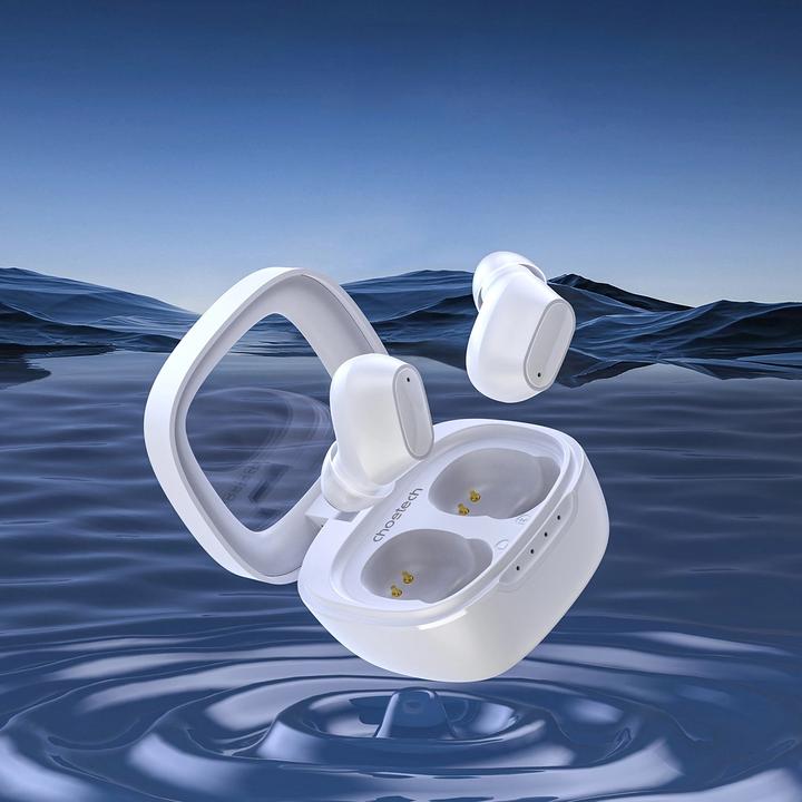 Actual product image Choetech MEMS wireless TWS Bluetooth 5.3 headphones - white (8 h, Wireless)
