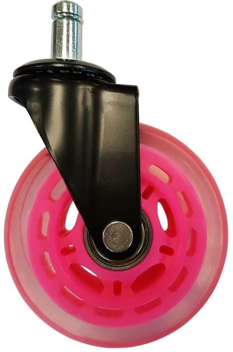 LC-Power Lot de 5 roulettes roses pour chaise de jeu