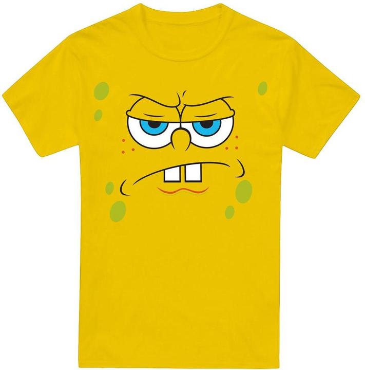 Actual product image Spongebob Squarepants Mens Angry Face T-Shirt (4XL)