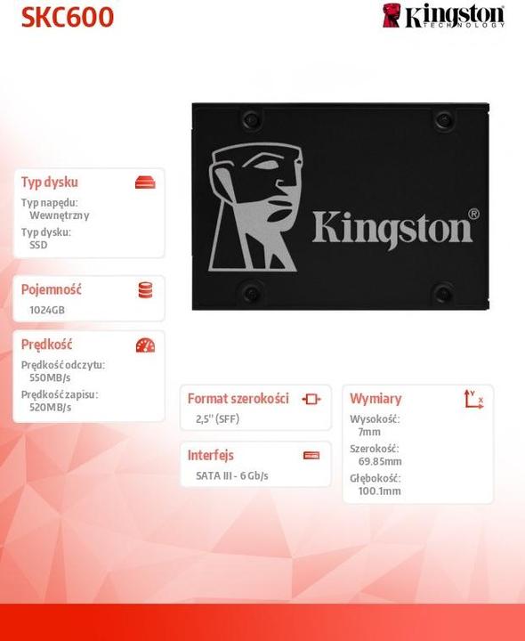 Immagine prodotto Kingston KC600 (1024 GB, 2.5")