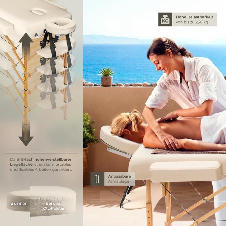 Produktbild tectake 3 Zonen Massageliege-Set