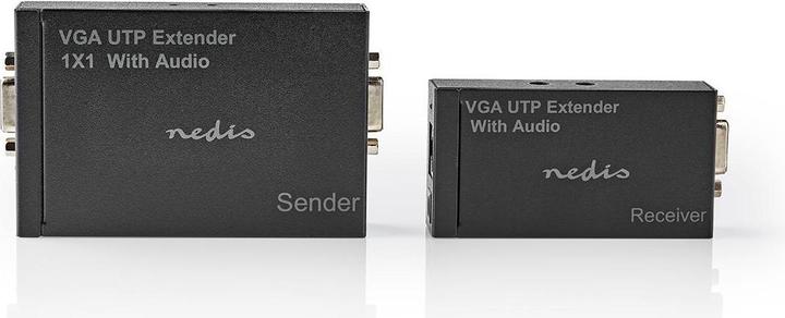Produktbild Nedis VGA Extender VGA/Audio Entfernung bis zu: 300 m Cat5e / Cat6 1920x1200 Euro/Typ C (CEE 7/16) /