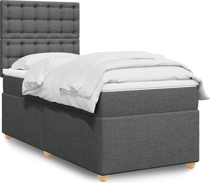 Immagine prodotto VidaXL Bo x letto a molle con materasso 90 x 190 cm in tessuto (90 x 190 cm, 90 x 190 cm)