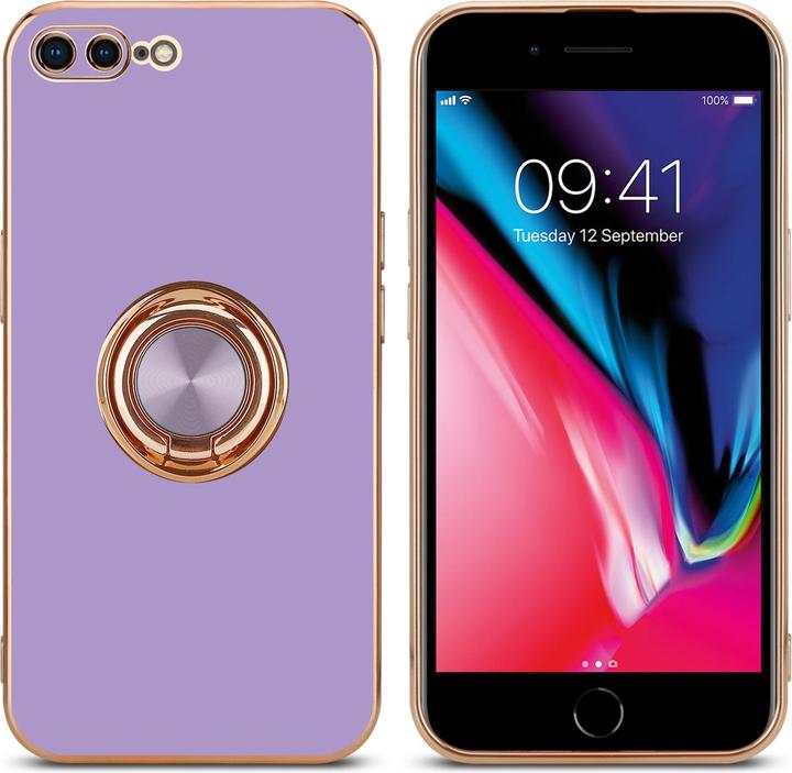Actual product image Cadorabo Case for Apple iPhone 7 PLUS / 7S PLUS / 8 PLUS in TPU with camera protection and ring LM089 Style (Apple iPhone 7 Plus, Apple iPhone 7s Plus)