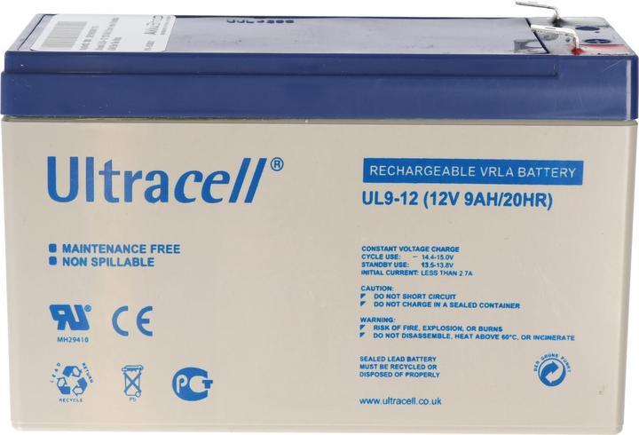 Produktbild Ultracell UL9-12 12V 9Ah 6,3mm Faston Bleiakku AGM Blei Gel Akku (12 V, 9 Ah)