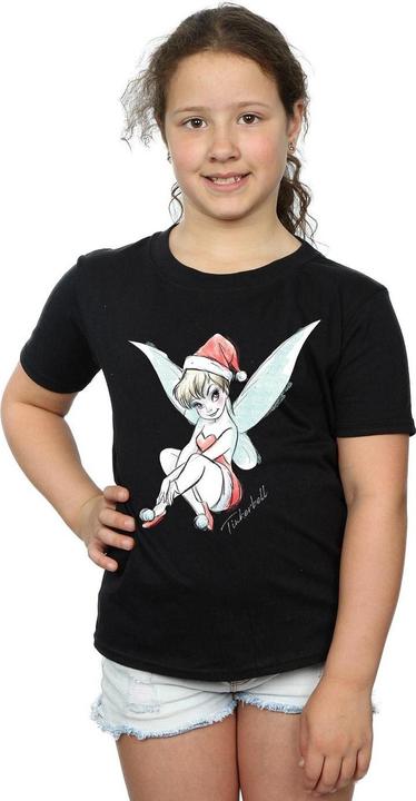 Actual product image Disney Girls Tinkerbell Christmas Fairy Cotton T-Shirt (140, 146)