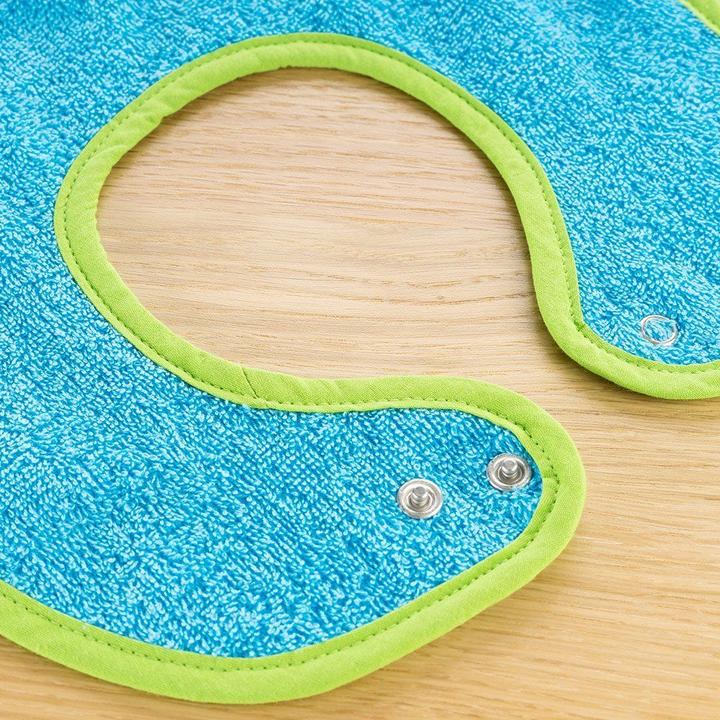 Immagine prodotto Set di 2 bavaglini giganti con bottoni a pressione - ocean lime