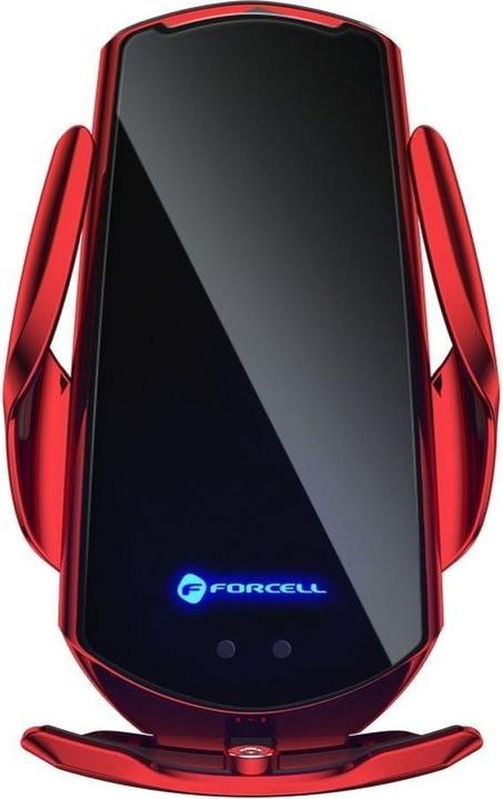 Image du produit Forcell Uchwyt z ładowaniem indukcyjnym automatyczny + adapt. magnetyczne HS1 Qi 15W czerwon
