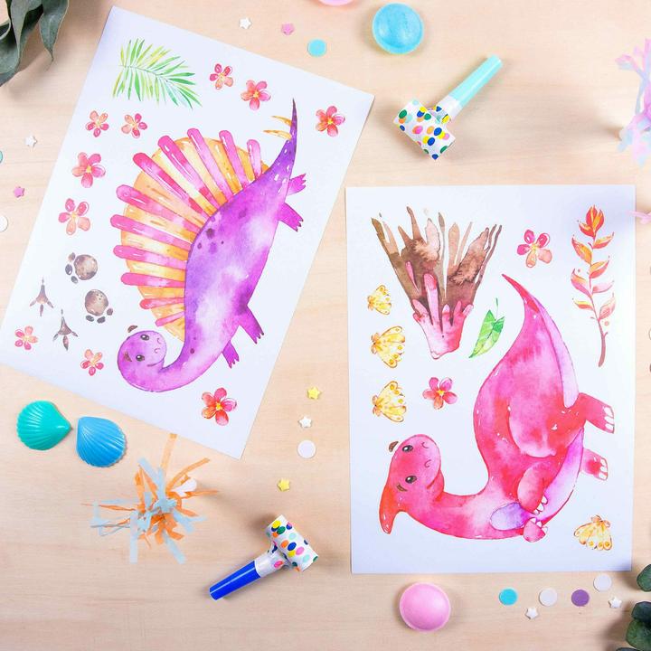 Produktbild Papierdrachen Wandtattoos - Dinosaurier - Set 5 (2 x 22 x 32 cm)
