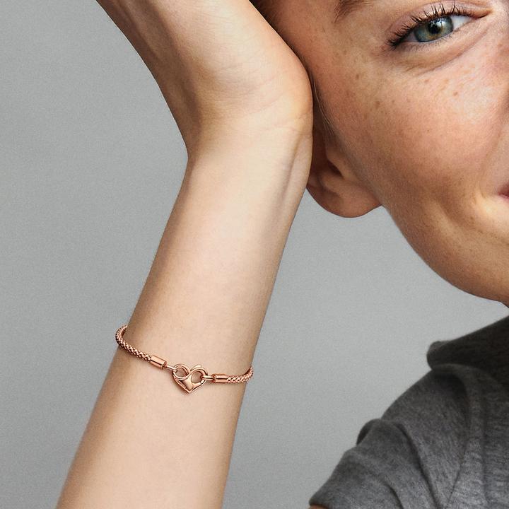 Immagine prodotto Pandora Bracciale a catena con borchie Moments (18 cm, placcato oro rosa, Metallo)