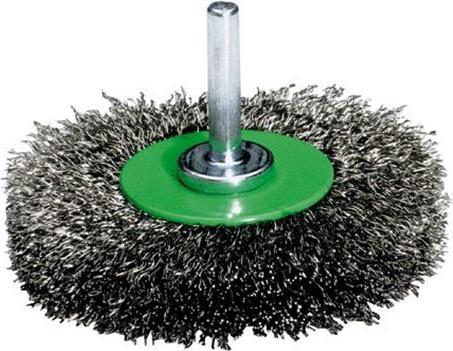 Actual product image Saint-Gobain Axialbørste 70x11x6 mm - på skaft, krympet rustfri tråd 0,20 mm max rpm 15000
