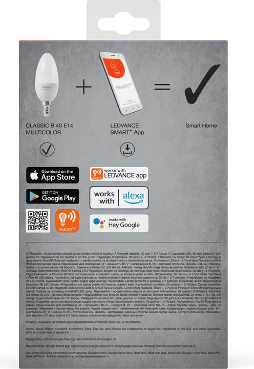 Produktbild Ledvance Smart+ (E14, 4.90 W, 470 lm, 3 x, F)