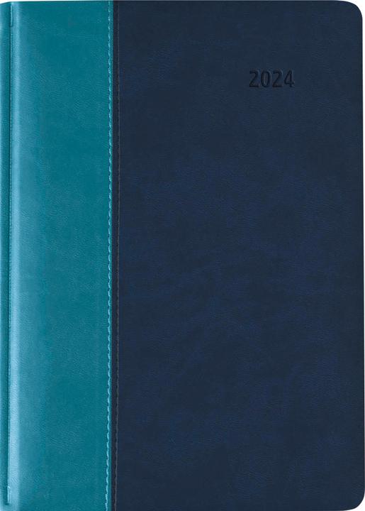 Produktbild Alpha Edition Buchkalender Premium Water türkis-blau 2024 - Büro-Kalender A5 - Cheftimer - 1 Tag 1 Seite - 416 (Deutsch)