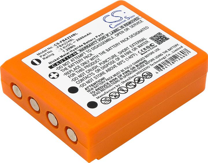 Actual product image NoName Battery for HBC BA223000, Radiomatic Quadrix etc. 2000mAh, 3.6V (1 pcs., Device specific, 2000 mAh)
