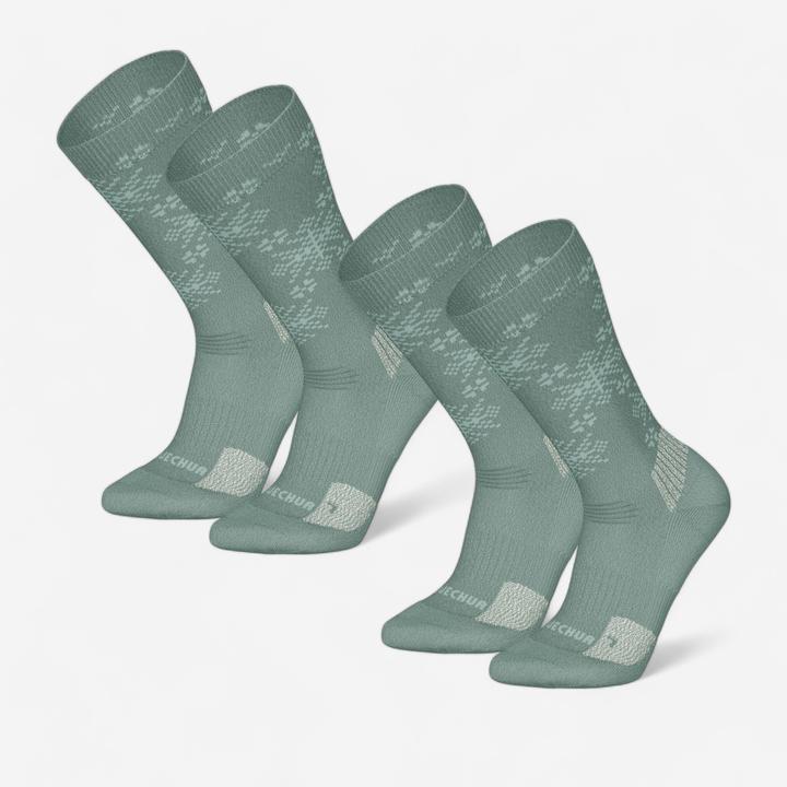 Immagine prodotto Quechua Calze da trekking da donna/uomo calde e semi-alte - SH500 2 paia (39, 42)